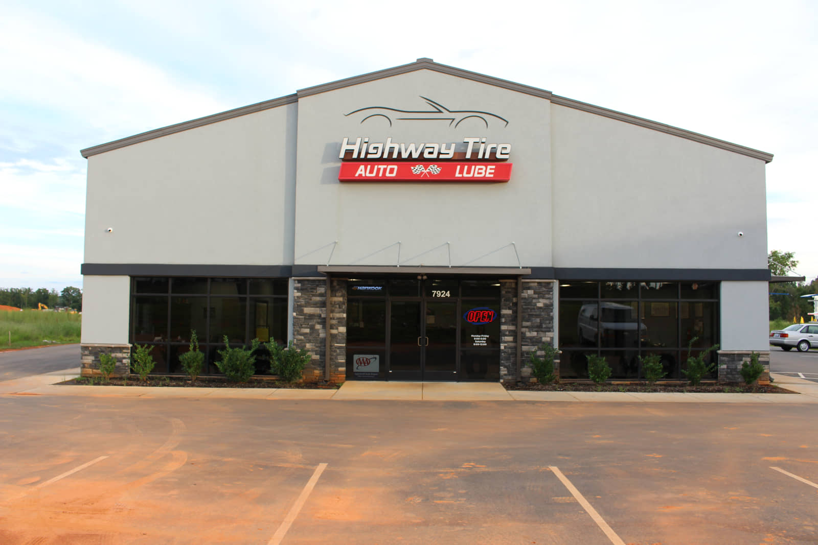 Highway Tire Auto and Lube service facility front storefront